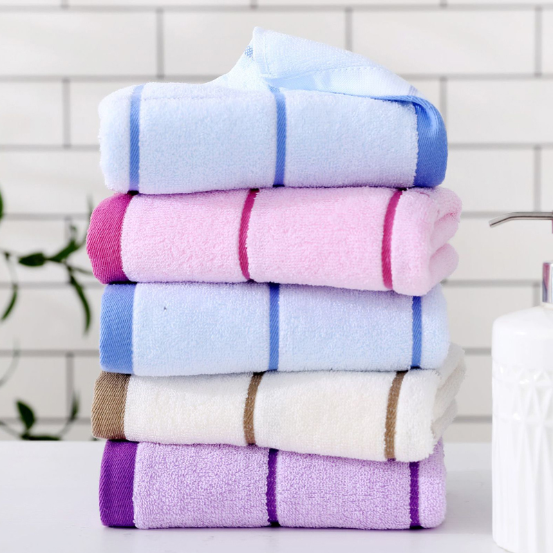 Cotton Face Towel Hand Towel Pink Purple Ivory Blue Wedding Cotton Plaid Bath Towel Face Towel Kitchen Cleanning