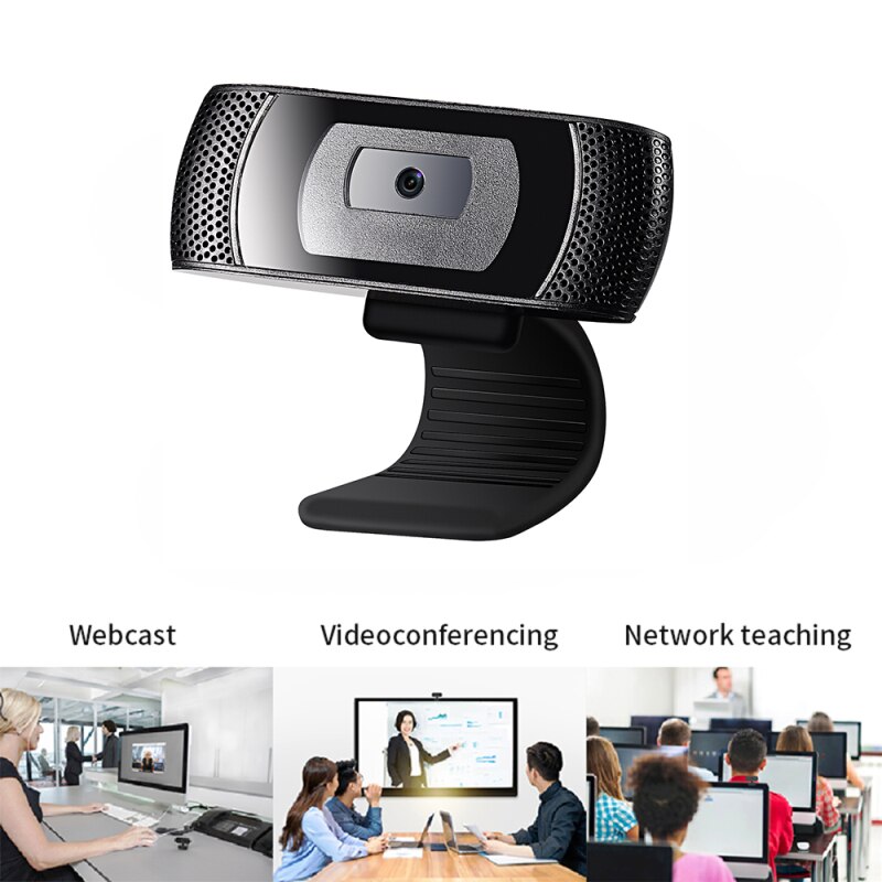 Webcam hd inteligente usb 1080p digital, câmera com microfone para laptop, desktop, tv, funciona com skype, windons, conferência de escritório ao vivo foco automático para autofoco,