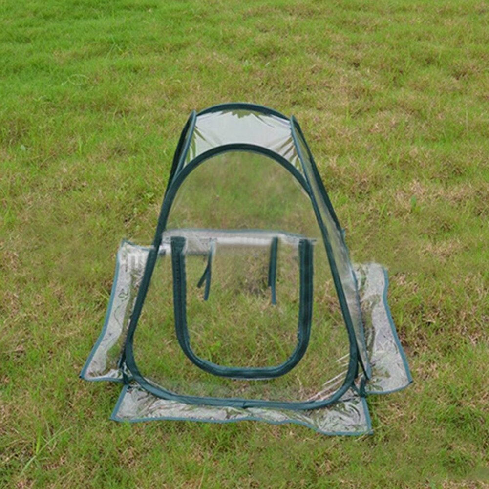 Foldbart transparent havedæksel vokse mini plante telt gård drivhus indendørs udendørs isoleringsark 70 x 70 x 80cm