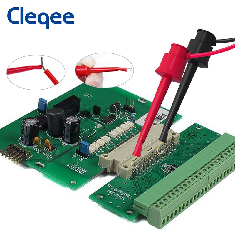 Cleqee-Kit de conductores para hacer pruebas, juego de conector banana de 4mm para probar enganches de cables, multímetro reemplazable, sonda de prueba, pieza de contacto, 18 piezas, P1308B