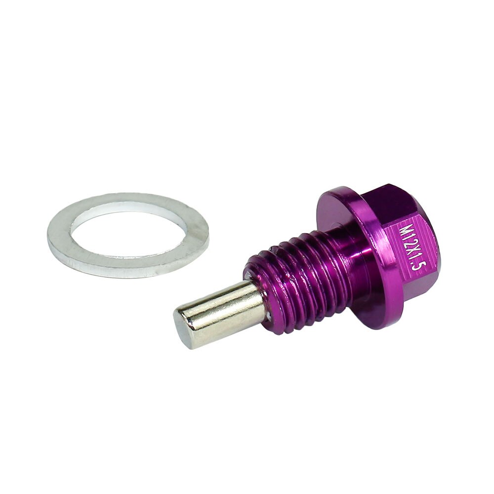 M12*1.5MM Magnetic Oil Drain Plug Magnetic Sump Drain Nut Oil Drain Bolt /Oil Sump drain plug YC100284: purple