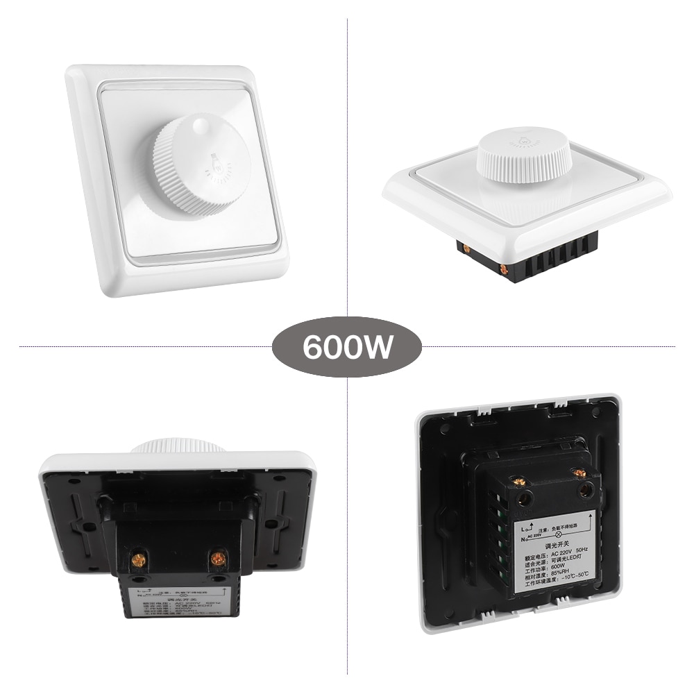 Interruptor de atenuación LED SCR, atenuadores de brillo para luces LED ajustables, Panel regulable, focos de luz descendente, 220V, 300W /600W /1000W