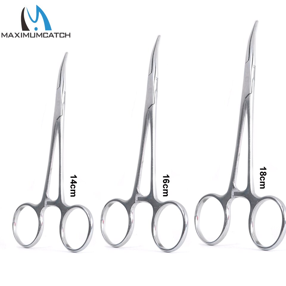 Maximumcatch Gebogen Hemostats Vliegvissen Tool Vissen Accessoire 14/16/18cm Vissen Forcep