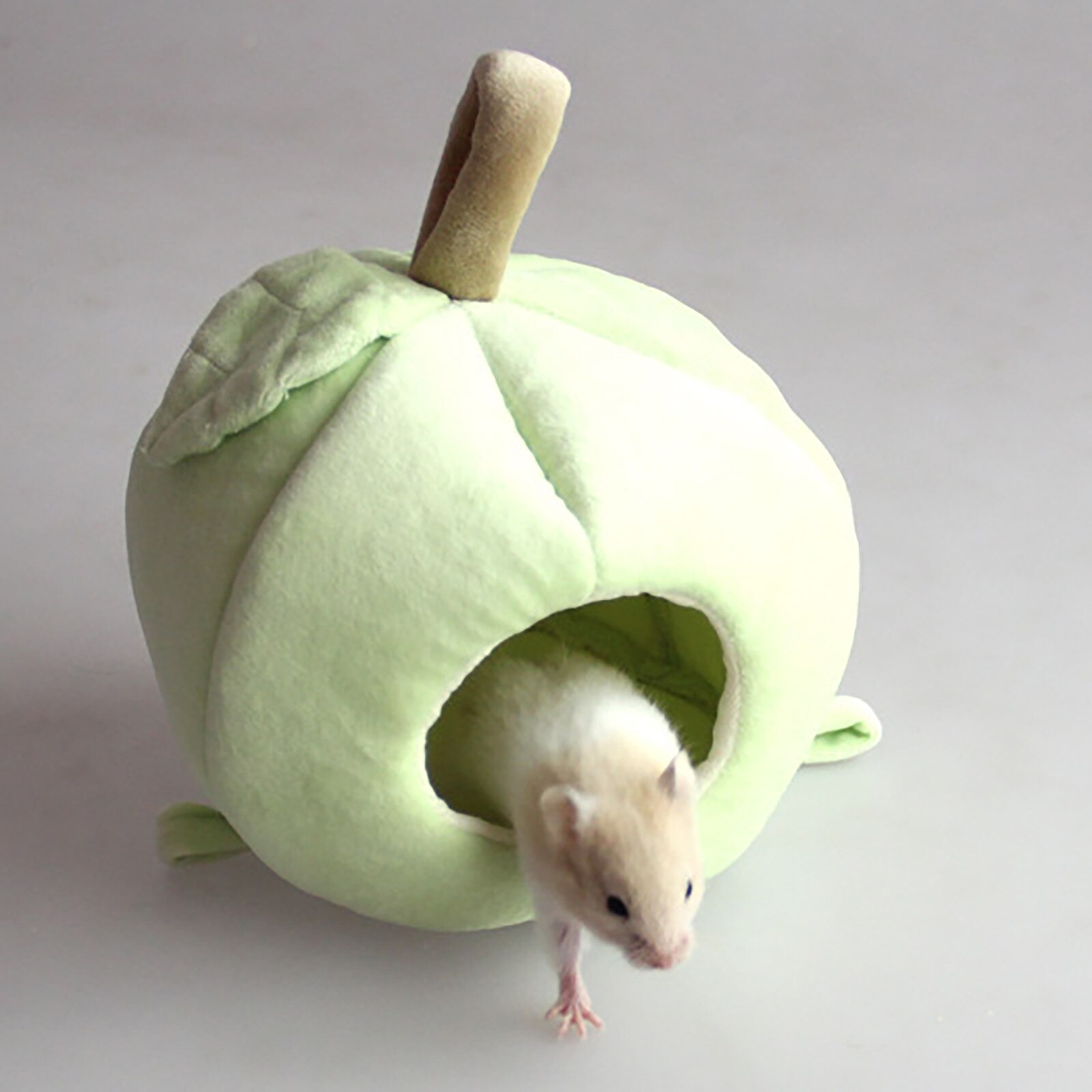 Casa de fruta para hámster, casa de cueva para ratones, mascotas, Durazno, con cama, alfombrilla para ratón, tienda de refugio
