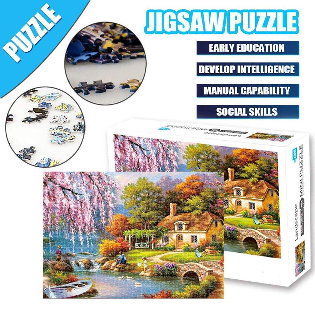 Uitverkoop! 1000Pcs Idyllische Landschap Puzzel Kids Volwassen Decompressie Game Speelgoed