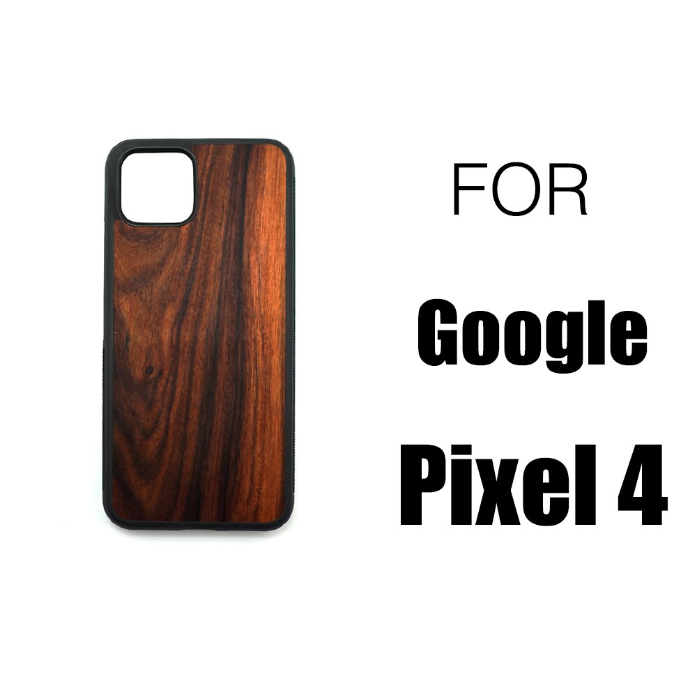 Funda de madera para Google Pixel 4 XL, protector trasero de TPU de palisandro para Google Pixel 4XL Pixel4: ROSEWOOD PIXEL 4