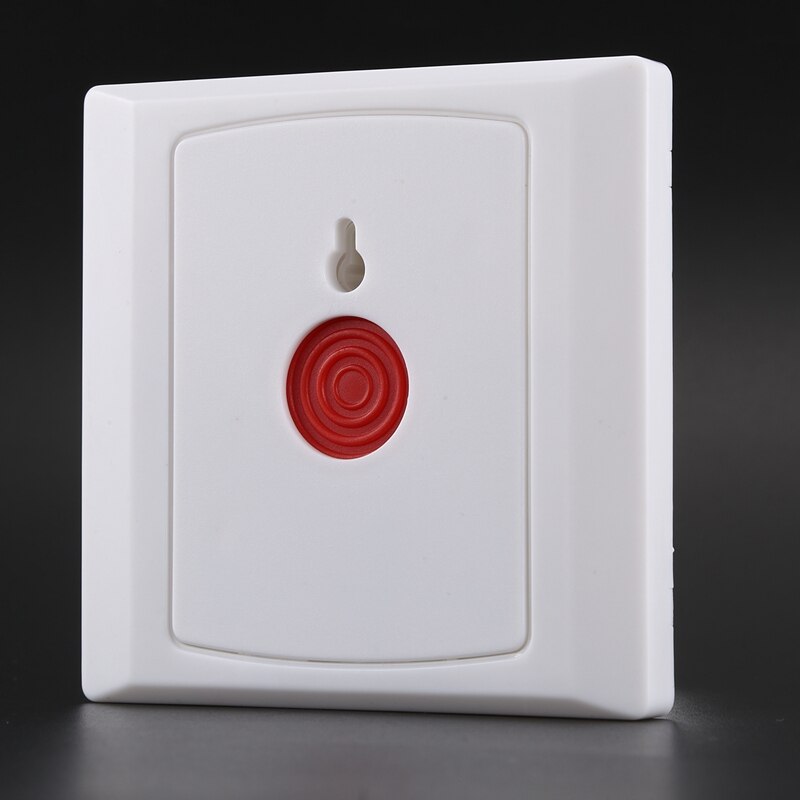 Bouton panique d'urgence de bureau familial carré blanc