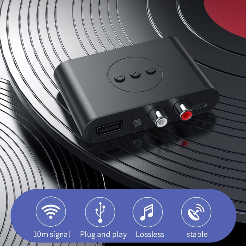 B21 Bluetooth 5.0 Audio Receiver U Disk RCA 3.5Mm Jack AUX Stereo Music Wireless Adapter With Mic For TV Car Kit Speaker