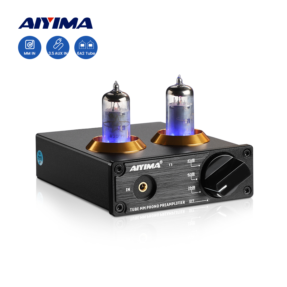 AIYIMA Tube T3 HiFi przedwzmacniacz karta audio rura próżniowa 6A2 przedwzmacniacz gramofonowy przedwzmacniacz gramofonowy DIY wzmacniacze dźwięku mocy