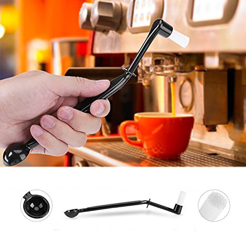 2 In 1 Koffie Reinigingsborstel En Lepel, Espresso Machine Cleaning Tools