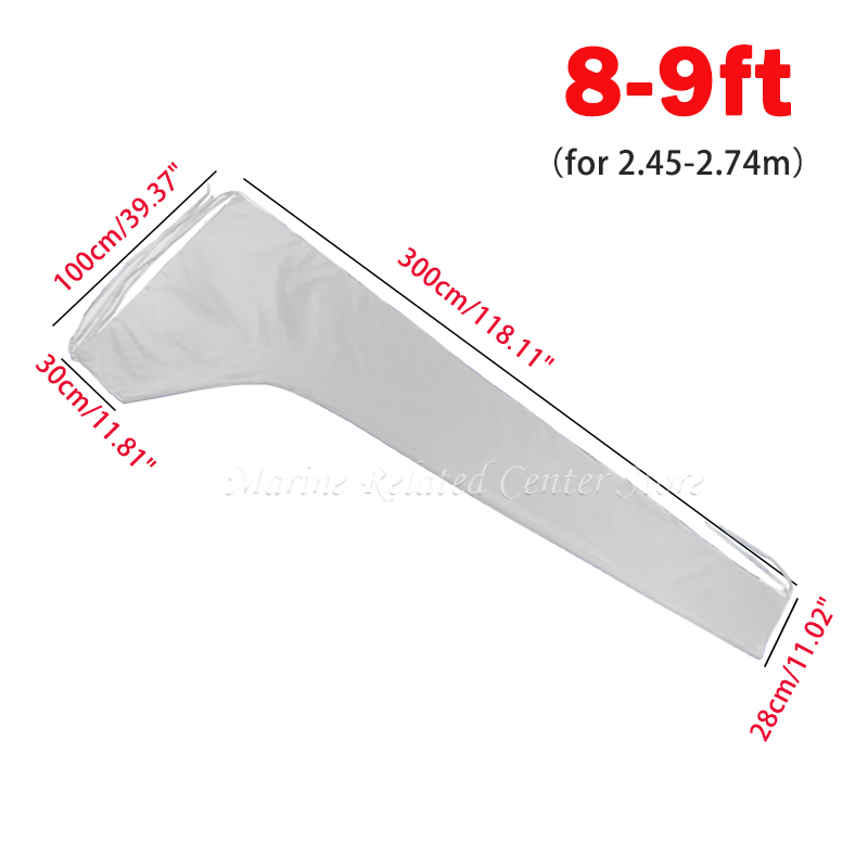600D Heavy Duty Mainsail Boom Cover, Waterproof Boat Sail Cover, 8-13ft Anti-Wind Cover Sunshade Cover Outdoor Booms Boat Cover: Ivory