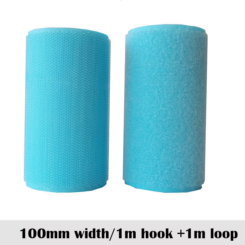 Velcros – bande velcro bleu ciel, 2-10cm de largeur, bande de couture magique, sans adhésif: 100mm width