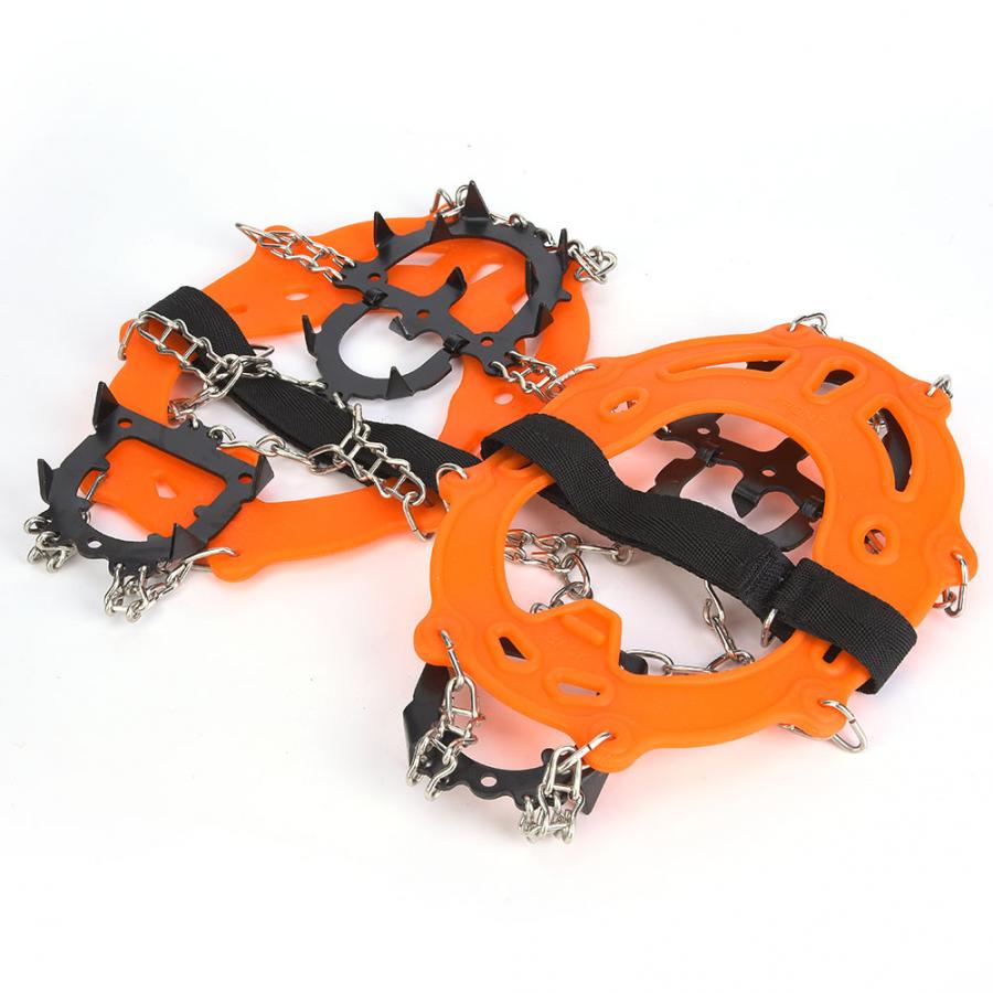 Outdoor Climbing Antiskid Crampons Winter Walk 14 Teeth Ice Fishing Snowshoes Manganese Steel Slip Shoe Covers