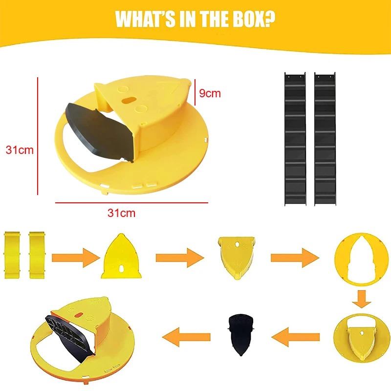 Inteligente pitfall mouse catcher armadilha balde reinicialização automática virando tampa de balde deslizante reinicialização automática após pegar ratos