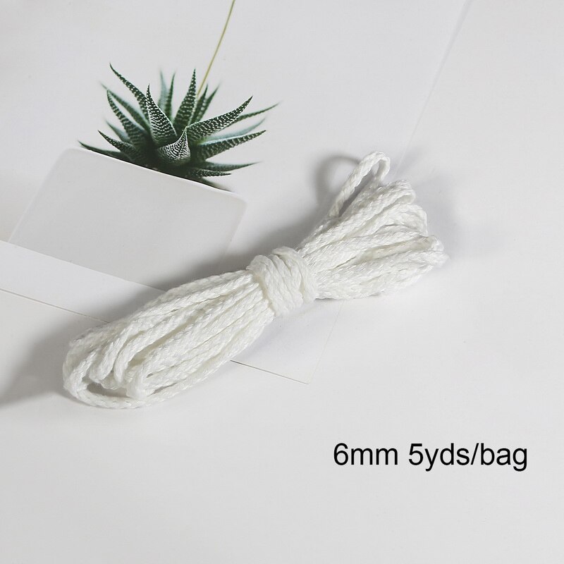 Cordon Parachute de 5 mètres et 6mm | Corde de cour Lan de Type Mil de Type un brin d'escalade, équipement de survie en Camping, matériel de bricolage: White