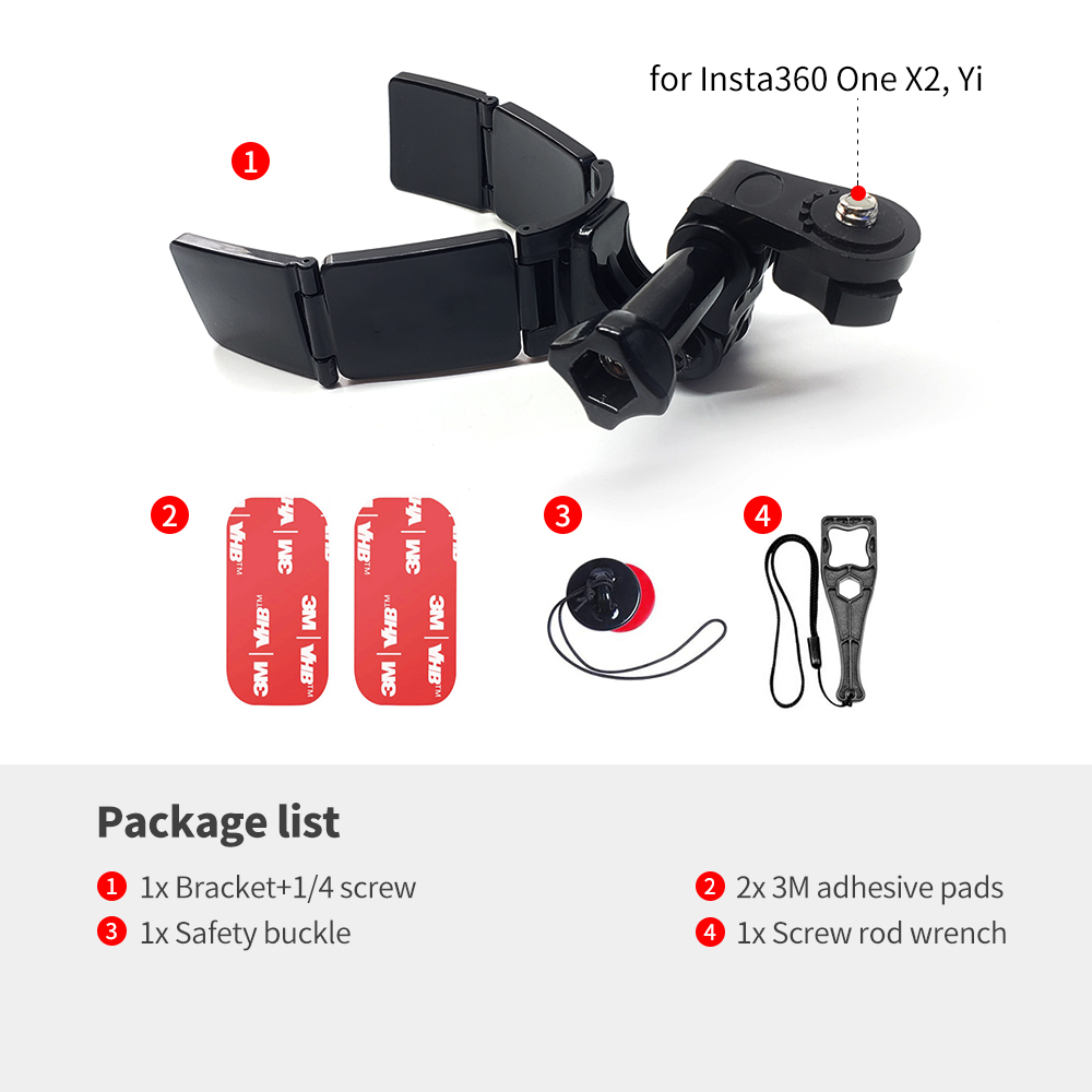 TUYU nowy Upgrade motocykl rower kask podbródek uchwyt na GoPro Max Hero 10 9 8 Insta360 OneR X2 DJI h9 akcesoria do kamer: Insta360 X2 Standard