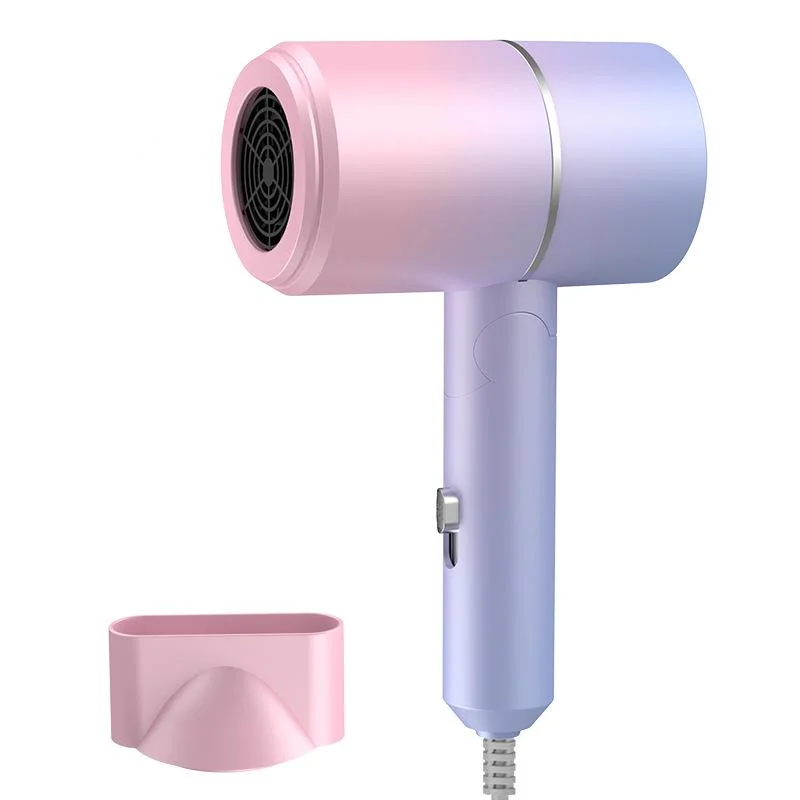 Mini secador de pelo plegable, 800W, seguro, baja potencia, iones negativos hidratantes, cuidado del cabello para el hogar, viaje, dormitorio, secador silencioso: Naranja / US