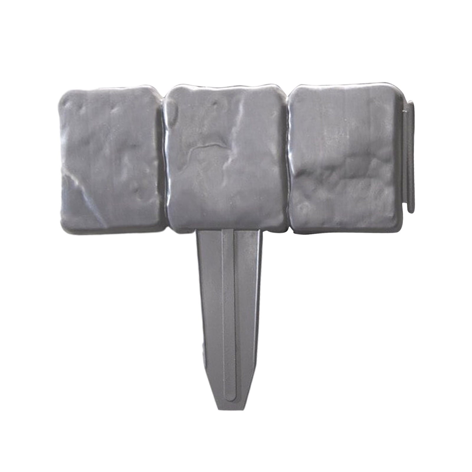 Garden Cobblestone Stone Edging Plastic Fence Lawn Grass Edging Plant Border Decorations Flower Bed Border Gray 1pcs: Default Title