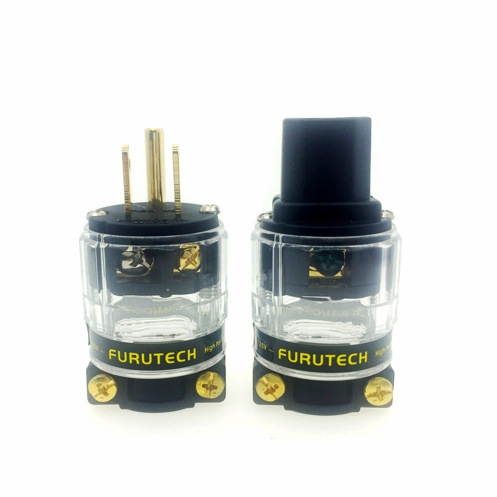 FURUTECH FI-11M (Cu) / FI-11 Cu Audio Power Plug 24K Gold plated IEC Connector plug 15A/125V Hifi MATIHUR hi: FI-11M Cu FI-11 Cu