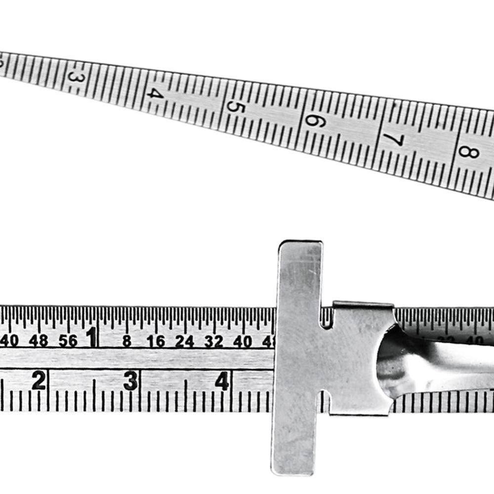 Règle conique à cale en acier inoxydable, jauge de profondeur d'inspection Portable pour la mesure de la céramique