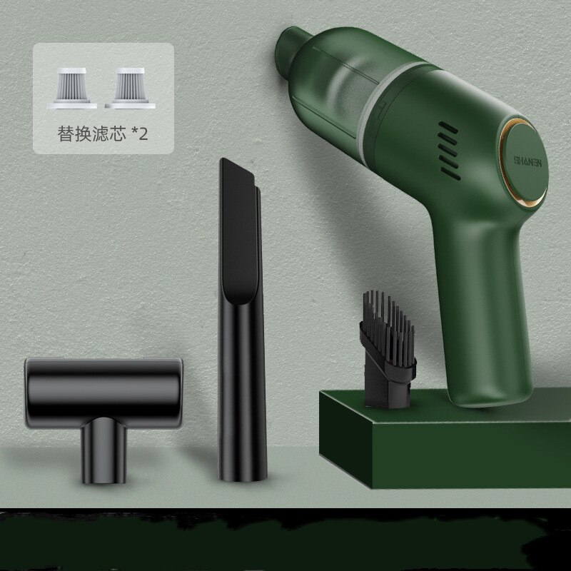 Xiaomi-aspiradora portátil para coche, aspirador automático de mano inalámbrico, recargable, 8000pa, alta potencia de succión: Green2Filter element