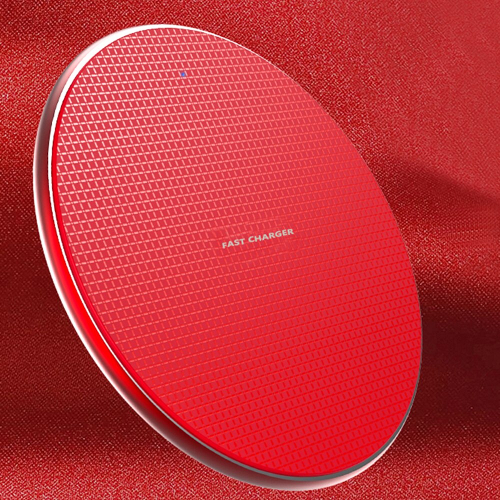 Draadloze oplader ontvanger  qi 10w voor iphone xs max  x 8 snellaadpad voor samsung note 9 s10 plus charger sans fil xedain: Rode draadloze