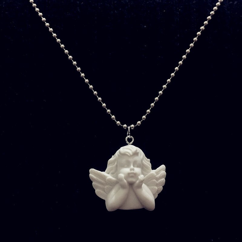 Hanger Rvs Ketting Leuke Cupido Angel Lange Keten Baby Vormige Sieraden Sweetheart voor Vrouwen Mannen Vriendschap Meisje