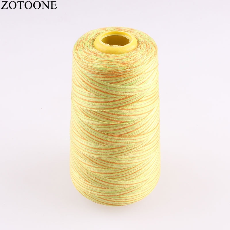 Zotoone 3000y 40s/2 spole 100%  polyester sytråd farverige broderilinjer tråde jeans til syning af lår maskegarn c: Orange
