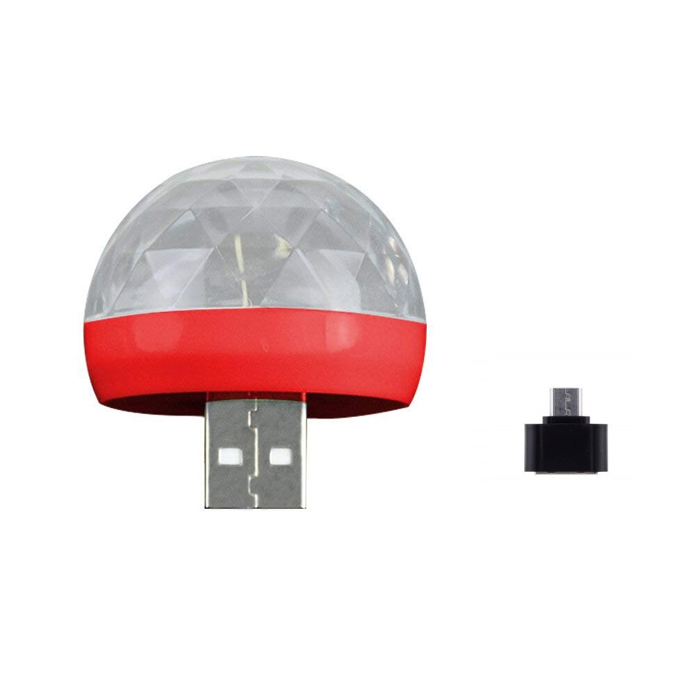Lumière USB Gadget USB Mini LED rvb Disco scène lumière fête Club DJ KTV noël magique téléphone boule lampe Gadgets Inteligentes éclairage: Red 