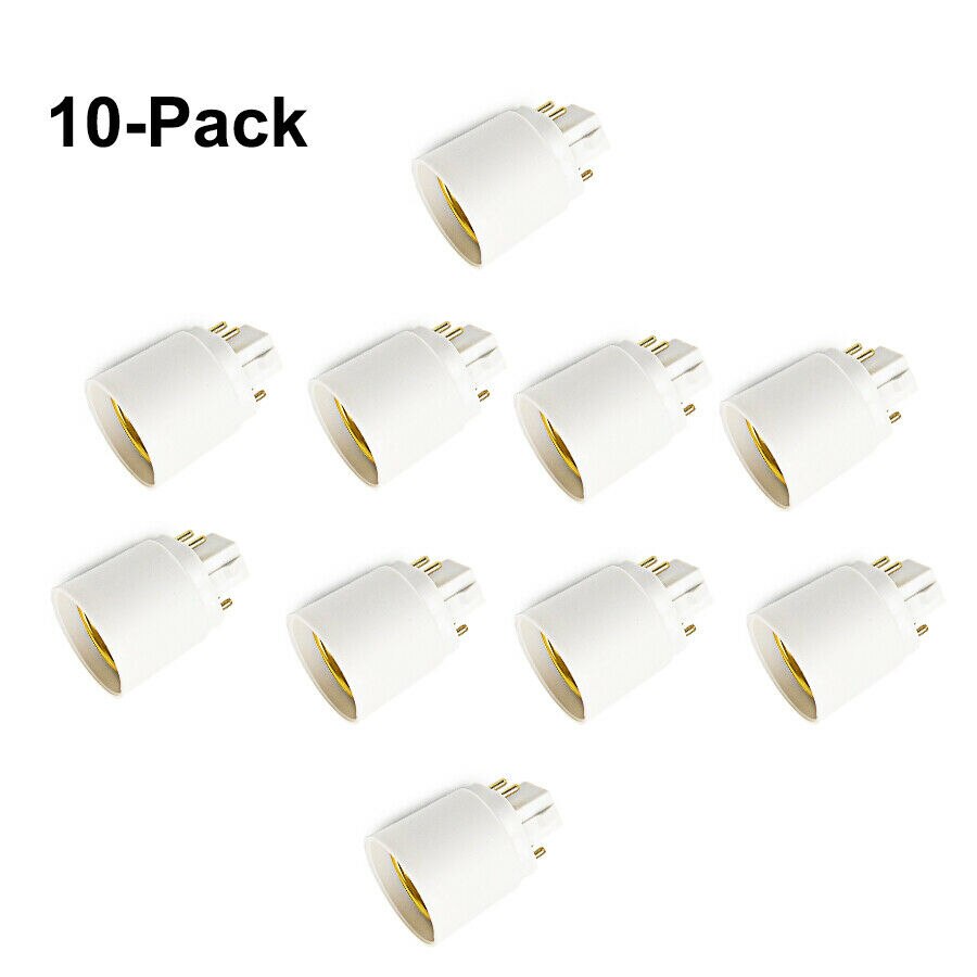 10 Pack Gx24q E26 E27 4 Pin CFL Lamp Base Converter LED Light Sockets Adapter