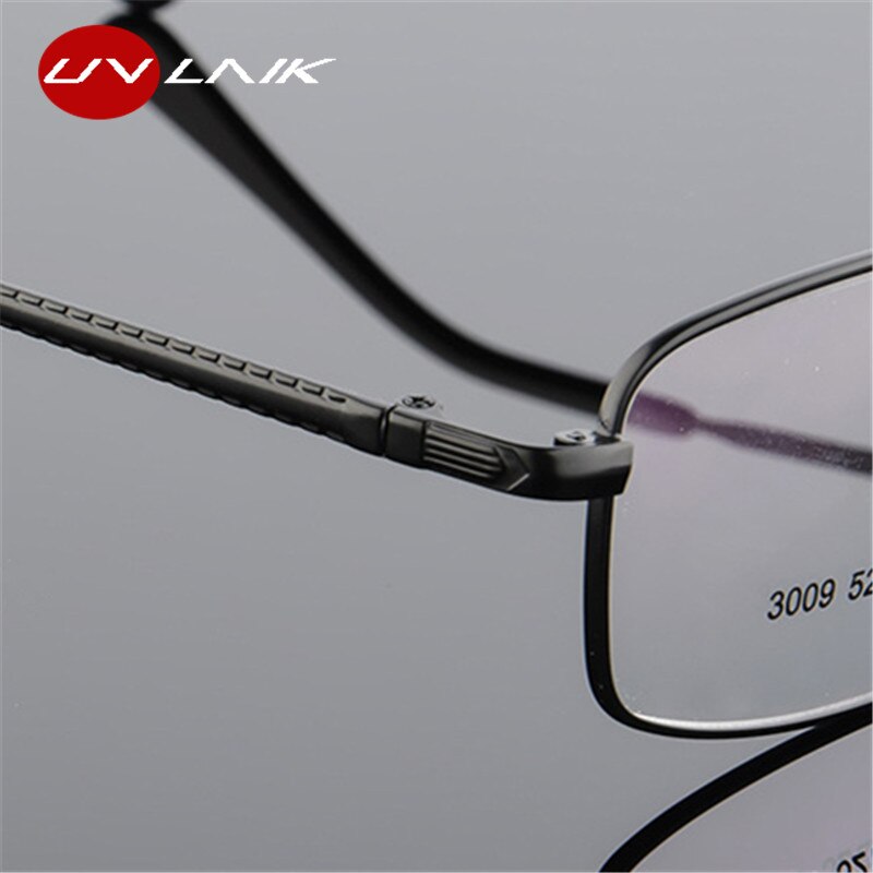 UVLAIK Vintage Men Titanium Alloy Optical Glasses Frame Ultralight Square Business Myopia Prescription Computer Eyeglasses