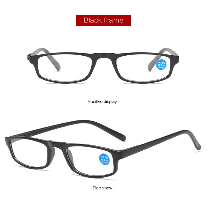 iboode Anti Blue Ray Reading Eyeglasses Men Women Comfortable Small Presbyopia Frame PC Lens Hyperopia Glasses Diopter +1.0 1.5