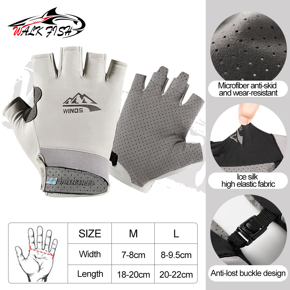 Guantes sin dedos para hombres y mujeres, protección solar UV, guantes de medio dedo para pesca, remo, vela, remo, senderismo, guantes deportivos: L / Verde militar