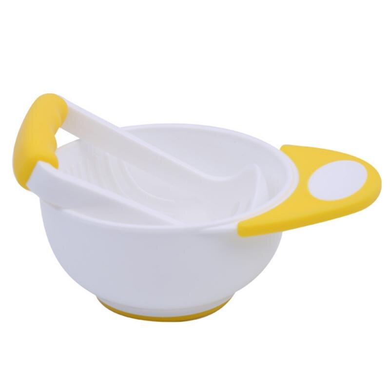 Silicone Non Spill Feeding Toddler Gyro Bowl Dishes Baby Avoid Food Spilling Grinder Baby Food Mills Solid Feeding
