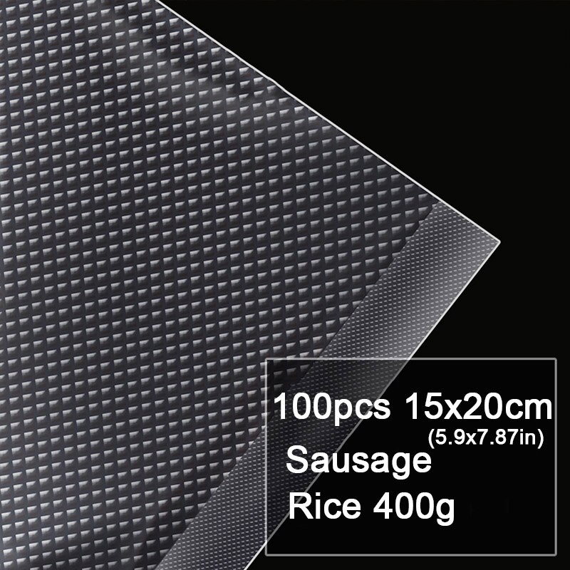 100pcs Kitchen Food Vacuum Sealer Bag Sous Vide Food Saver Storage Vacuum Packaging Bags Kitchen Accessories BPA-Free: 100pcs 15x20cm