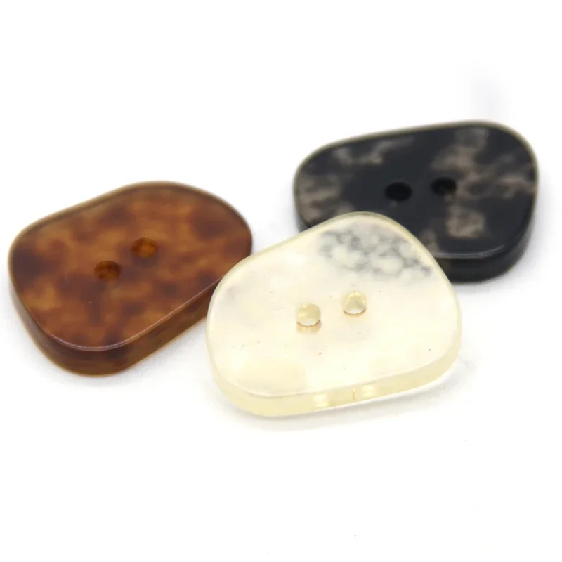 Botones grandes de resina para traje, 30mm, 38mm, 44mm, para ropa, chaqueta, suéter, accesorios decorativos transparentes para costura DIY,