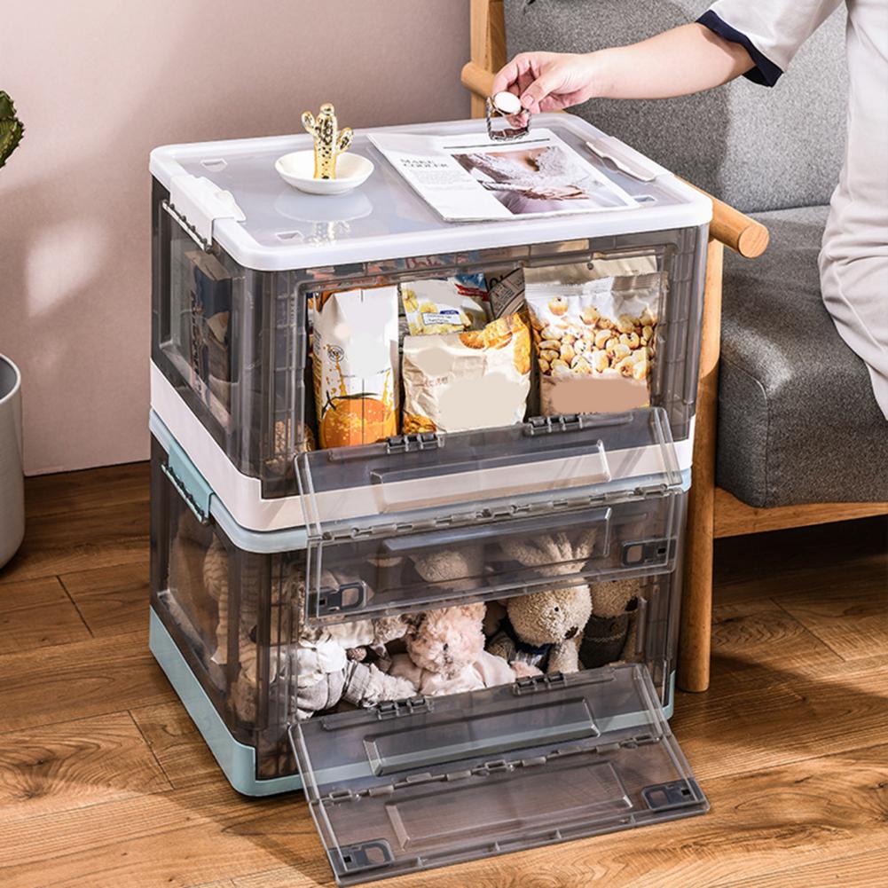 Storage Box Transparent Large Capacity Plastic Toy Clothes Organizer Bin for Home