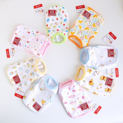 5 stk/parti mini kat hund vest nyfødt hvalp lille tøj blødt mælke hunde skjorte vest kostume xxs xs til tekop puddel: E 5 stk tilfældig farve / Xs