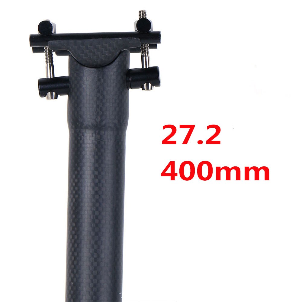 ELITA ONE-tija de sillín de carbono para bicicleta de montaña y carretera, 27,2, 30,8, 31,6mm, 3K, mate: 27.2x400mm-6116