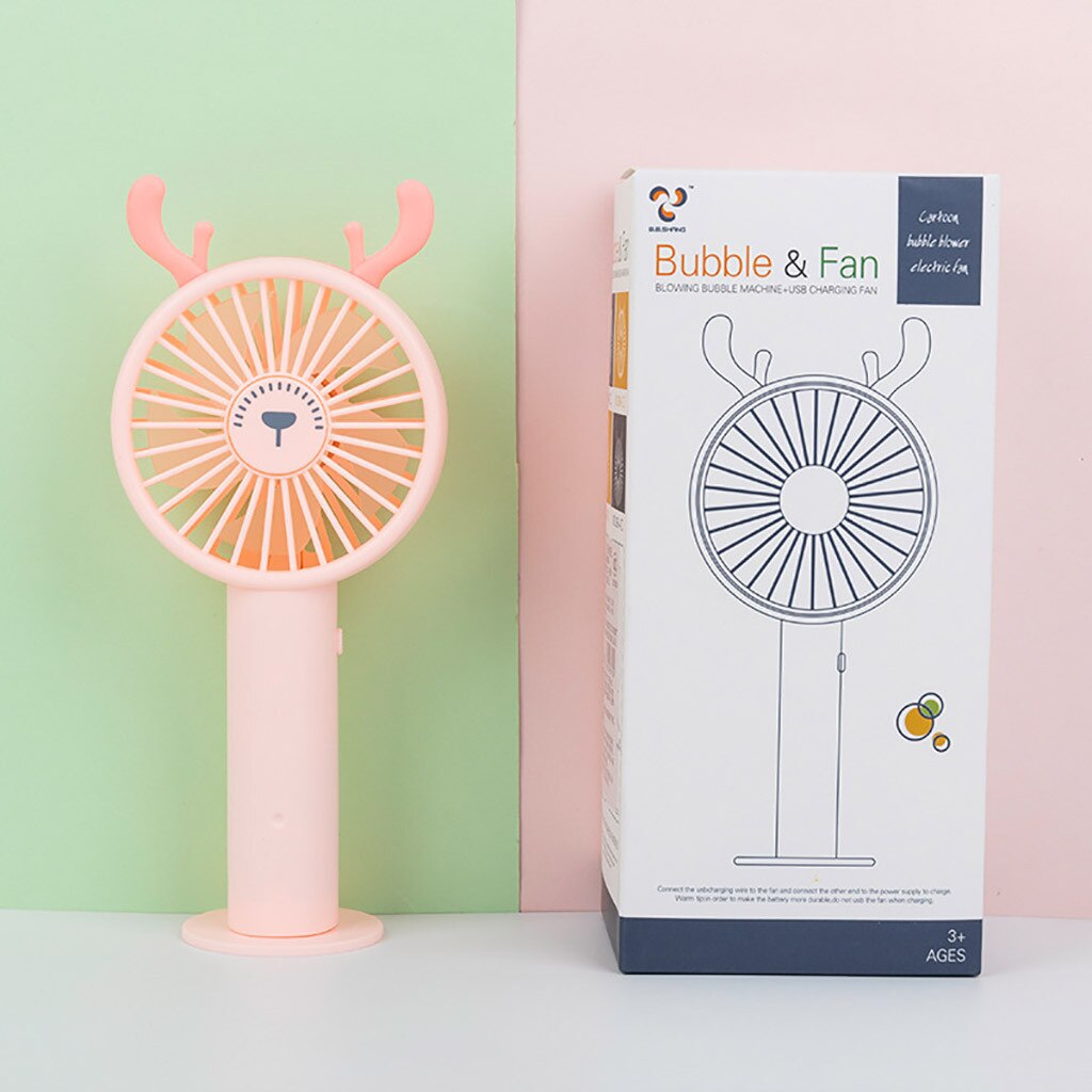 Low Noise Portable Handheld Multi-function Mini Fan BUBBLE MAKER BLOWER MACHINE MINI FAN USB Rechargeable Fan 100ml