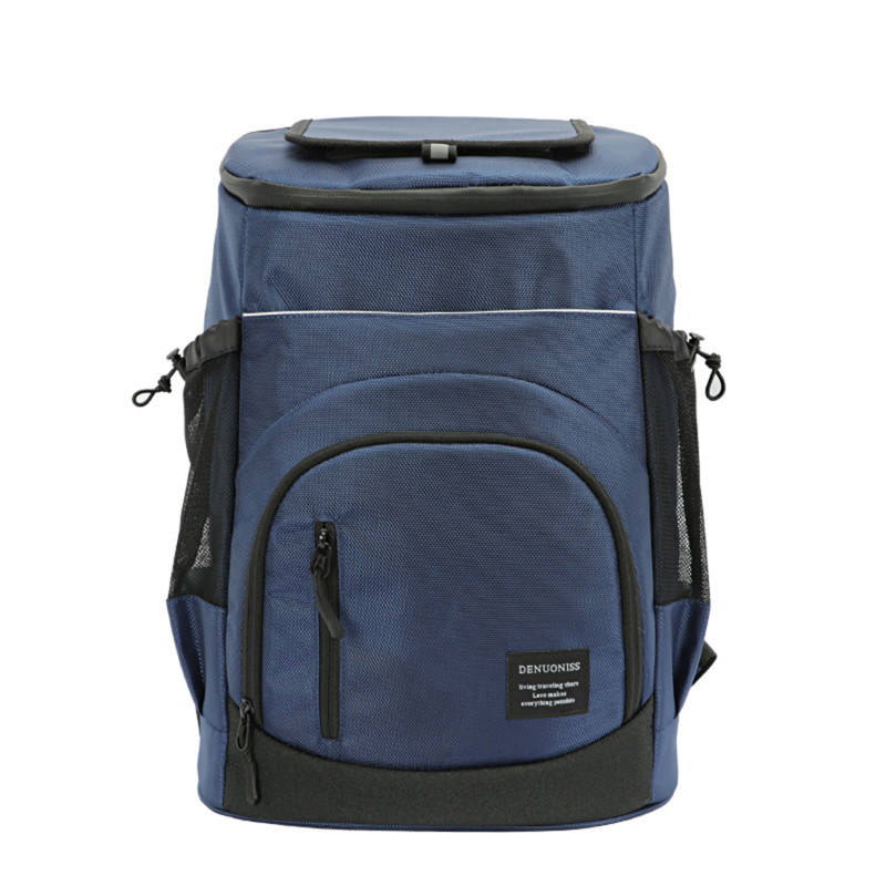 30L Refrigerator Bag Soft Large 36 Cans Insulated Cooler Backpack Thermal Isothermal Fridge Travel Beach Ice Beer Backpacks: Brown