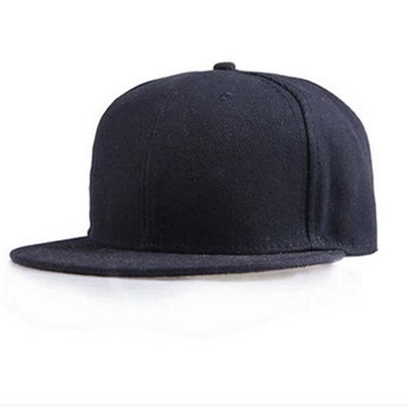 Unisex Baseball Caps Plain Snapback Hiphop Verstelbare Cap in Licht grijs Paars Bourgondië roze Groen Zwart 30SP25: Black