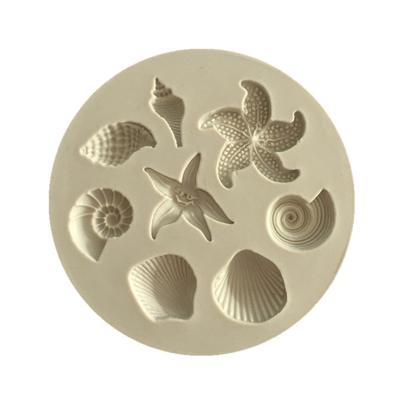 Fondant Siliconen Mal Seashell Conch Handgemaakte Bakken Gereedschap Keuken Cake Decoratie Voor Thuis