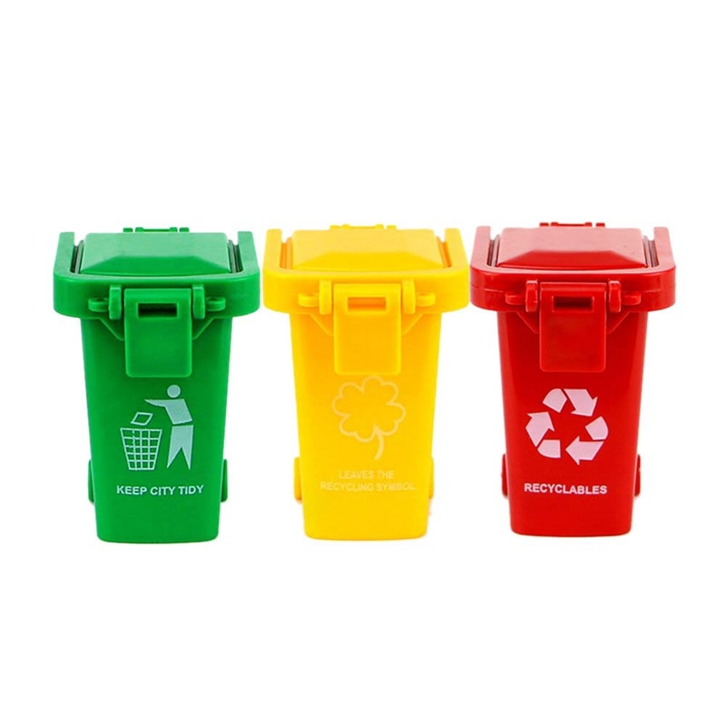 Toy Vehicles Garbage Truck's Trash Cans, 3 Pack Toy Garbage Truck Replacement Parts, Simulated Trash Can: Default Title
