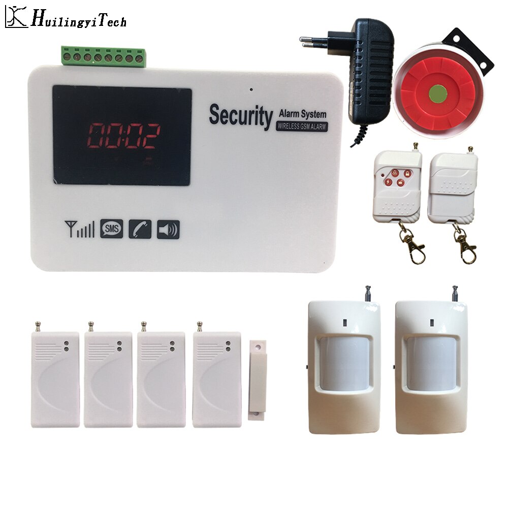 Home Security System Android IOS APP Control Wireless GSM Alarm SMS Alarm House Burglar Protect Alarm System