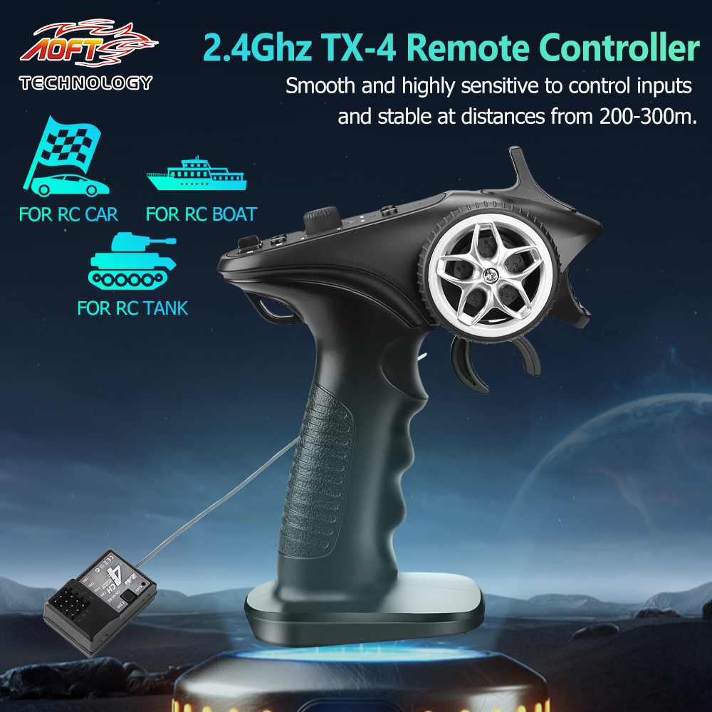 GA-4H-TX TX4 2.4GHz 4CH système Radio émetteur contrôleur télécommande/récepteur pour RC voiture bateau PK TG3 FS-GT3B