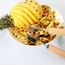 V-shaped Pineapple Seed Remover Vegetables Fruit Carrot Apple Cutter Slicers Peeler Wood Handle Practical Kitchen Tools