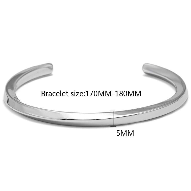 Mannen Gold Bangle Rvs Armbanden Zwart Manchet Bangle Voor Vrouwen Type C Twisted Bangle Armbanden Mannen Sieraden