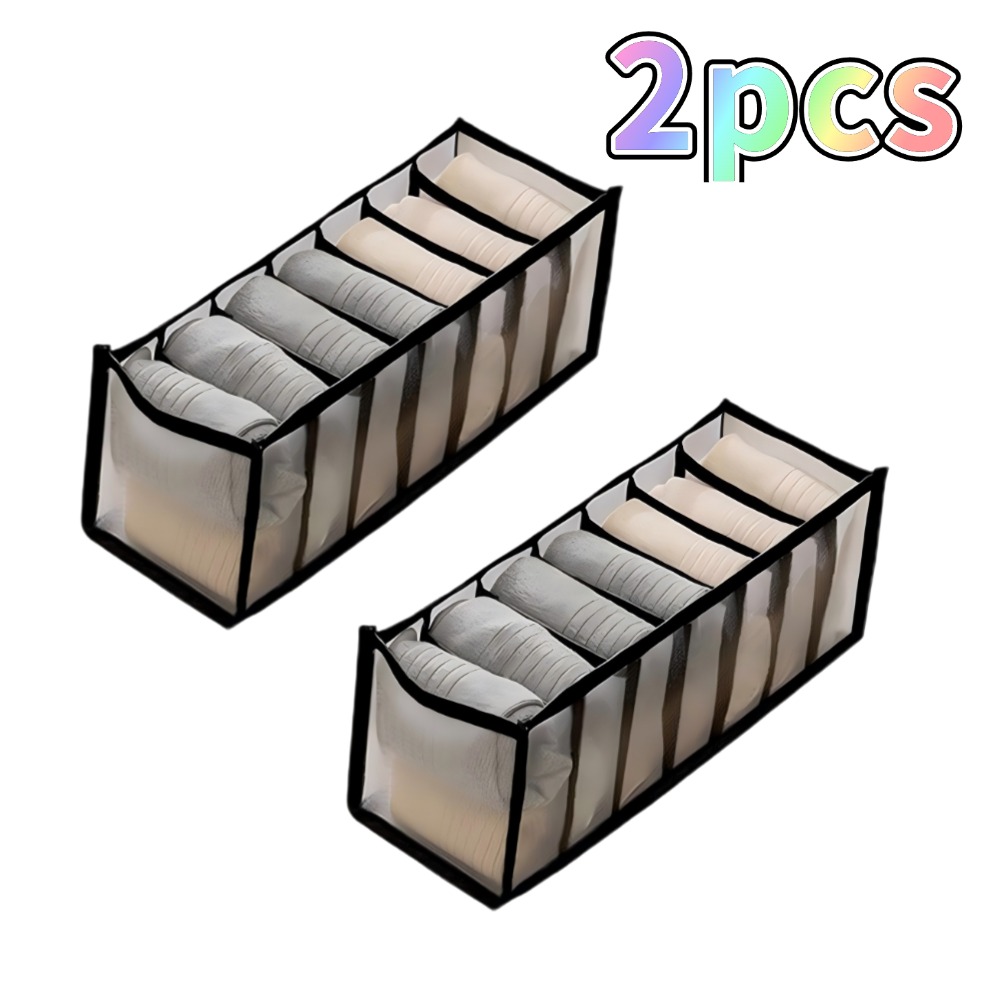 Foldable Drawer Organizers for Underwear, Socks, Bras - Closet Storage Boxes & Dividers: DEEP BLUE
