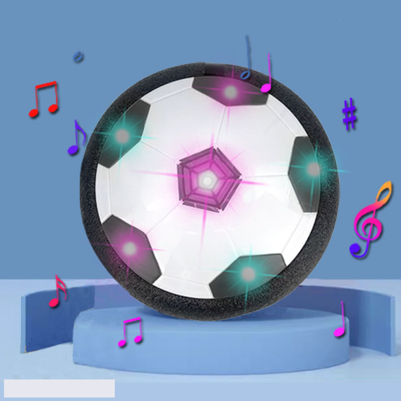 Electric Soccer Ball Hover Soccer Ball LED Light Projector Suspended Football Toys Gliding Air Cushion Floating Foam Kids: green
